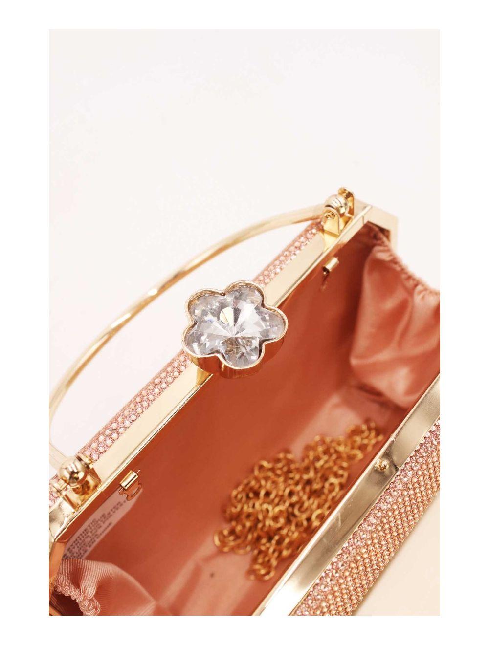 Tom&eva Sac Soirée Boîte De Nuit Strass 23P-5719-Champagne