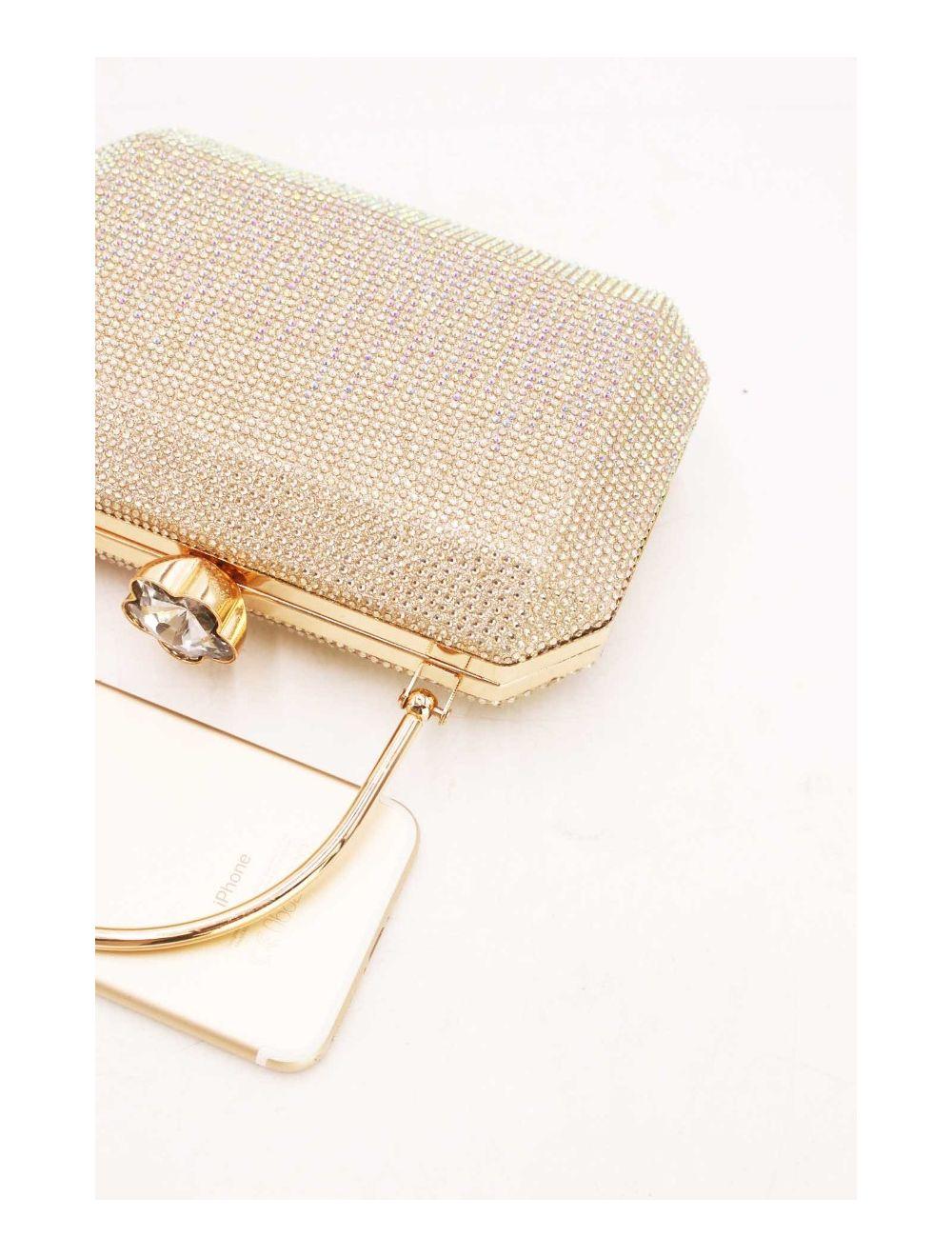 Tom&eva Sac Soirée Boîte De Nuit Strass 23P-5719-Doré