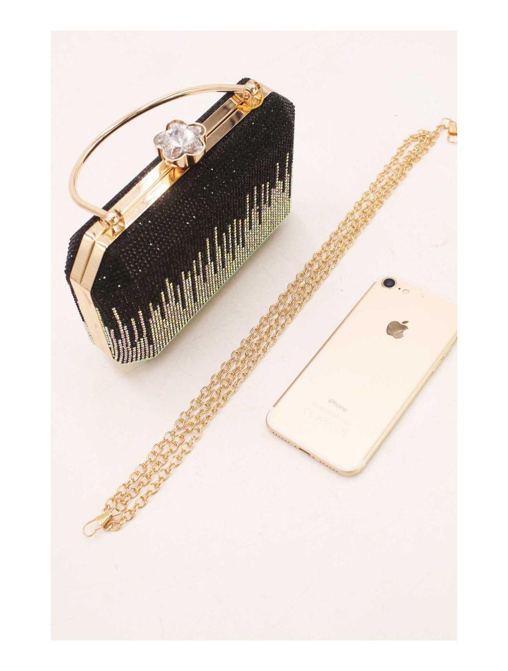 Tom&eva Sac Soirée Boîte De Nuit Strass 23P-5719-Noir