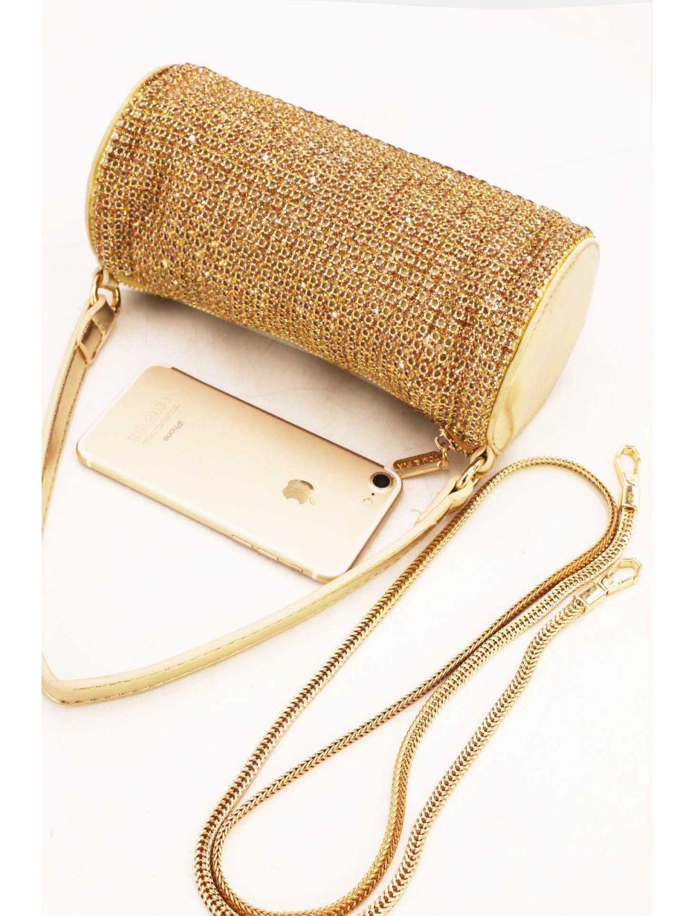 Tom&eva Sac Soirée Double Porté Strass-22P-5389-Doré