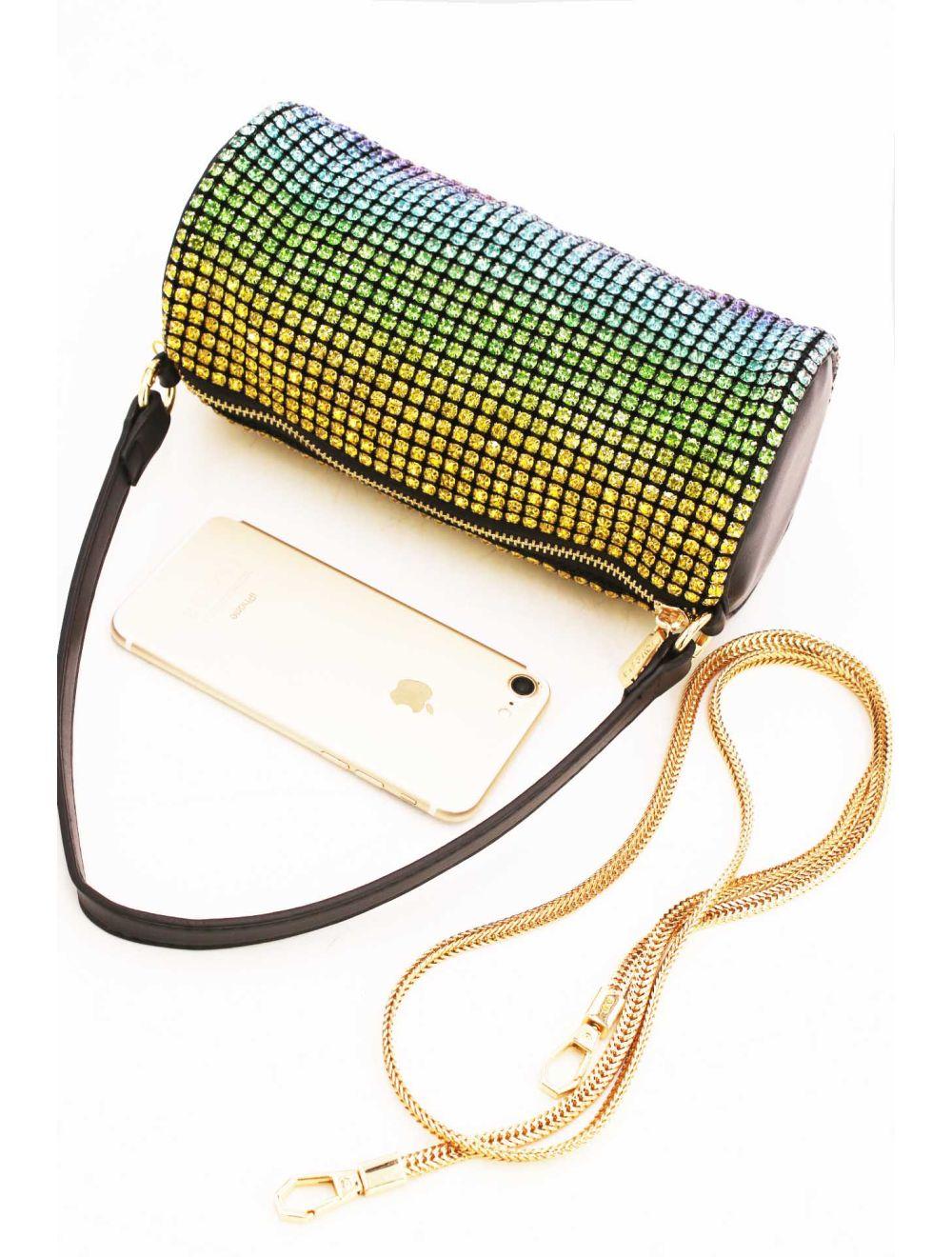 Tom&eva Sac Soirée Double Porté Strass-22P-5389-Multi