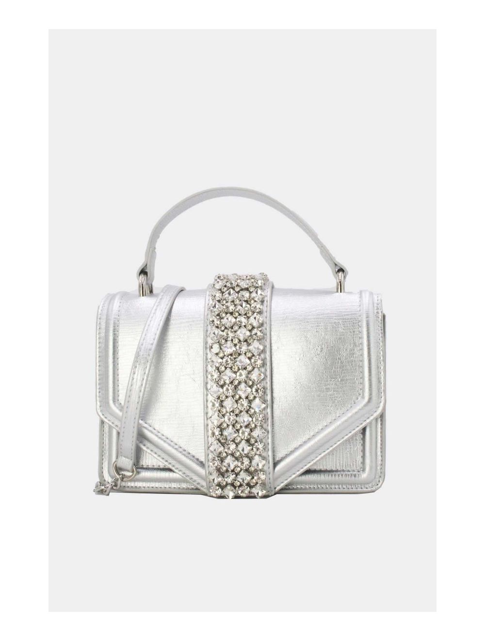 Tom&eva Sac Soirée Et Mariage Orné Diamants 24P-5871-Argenté