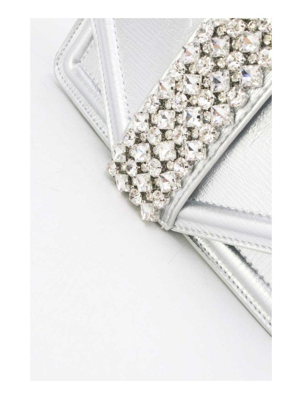 tom&eva Sac Soirée Et Mariage Orné Diamants 24P-5871-Argenté