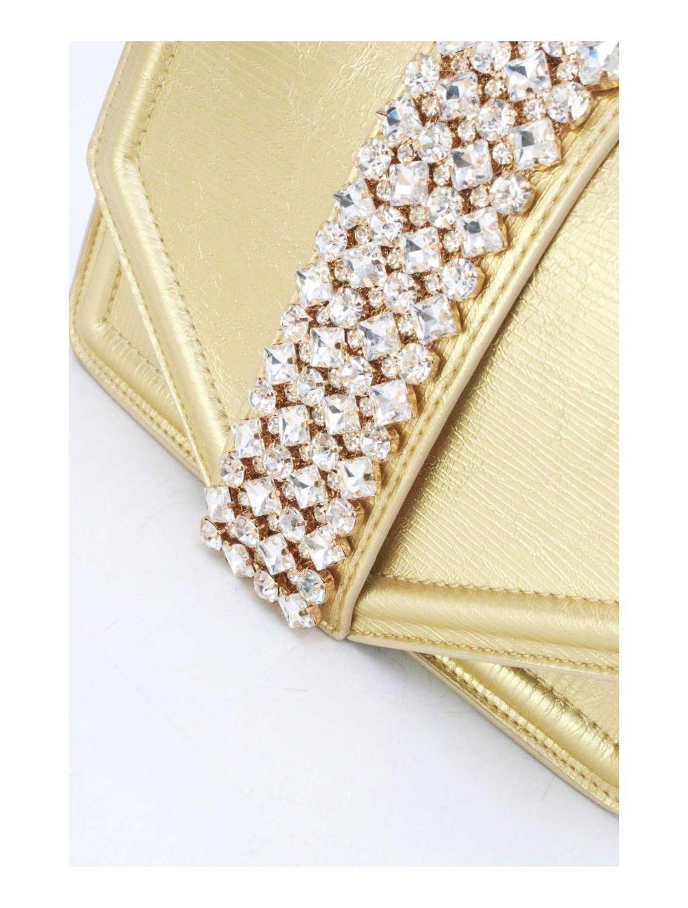 tom&eva Sac Soirée Et Mariage Orné Diamants 24P-5871-Doré