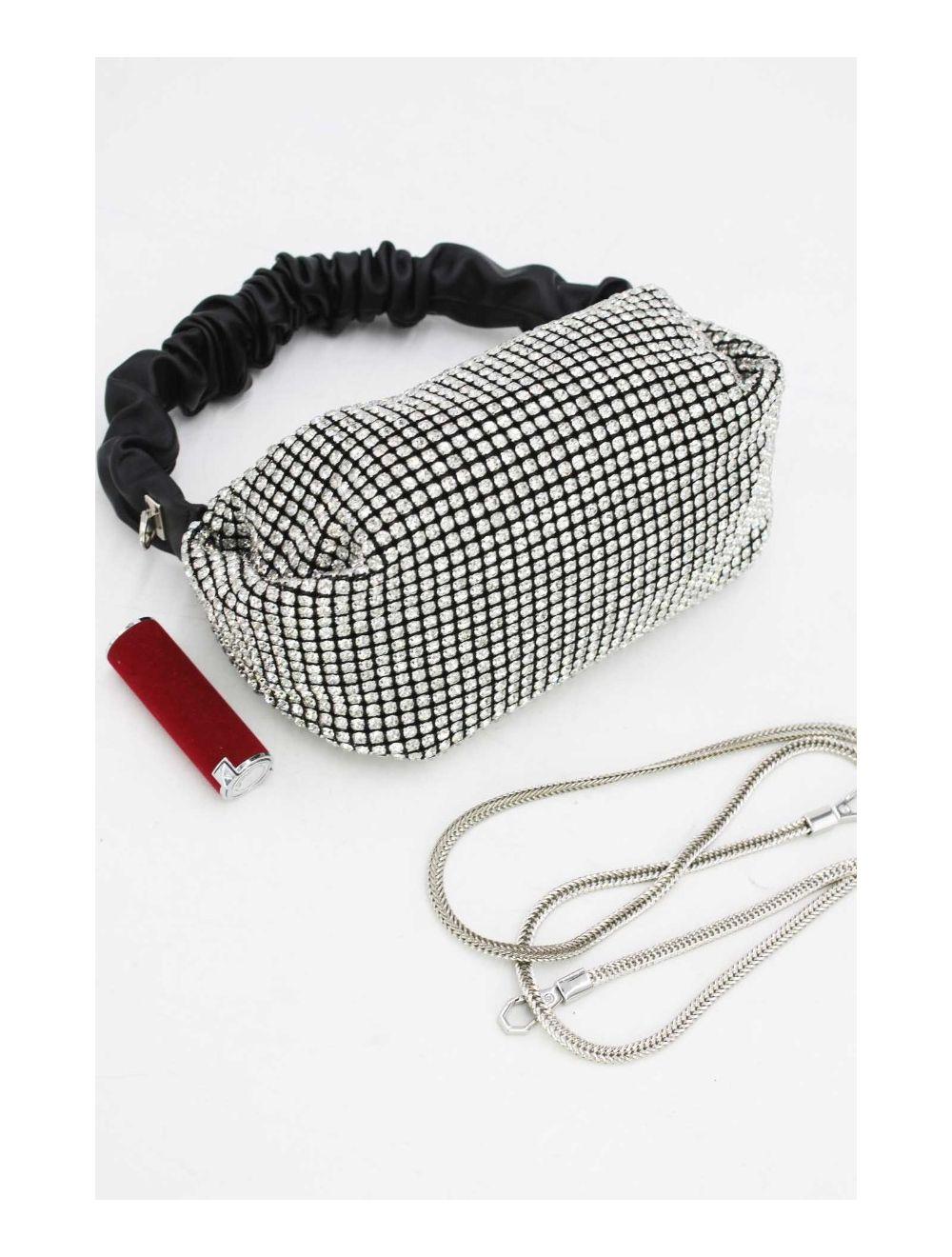 Tom&eva Sac Soirée Ou Mariage Avec Strass-22P-5388-Black/White