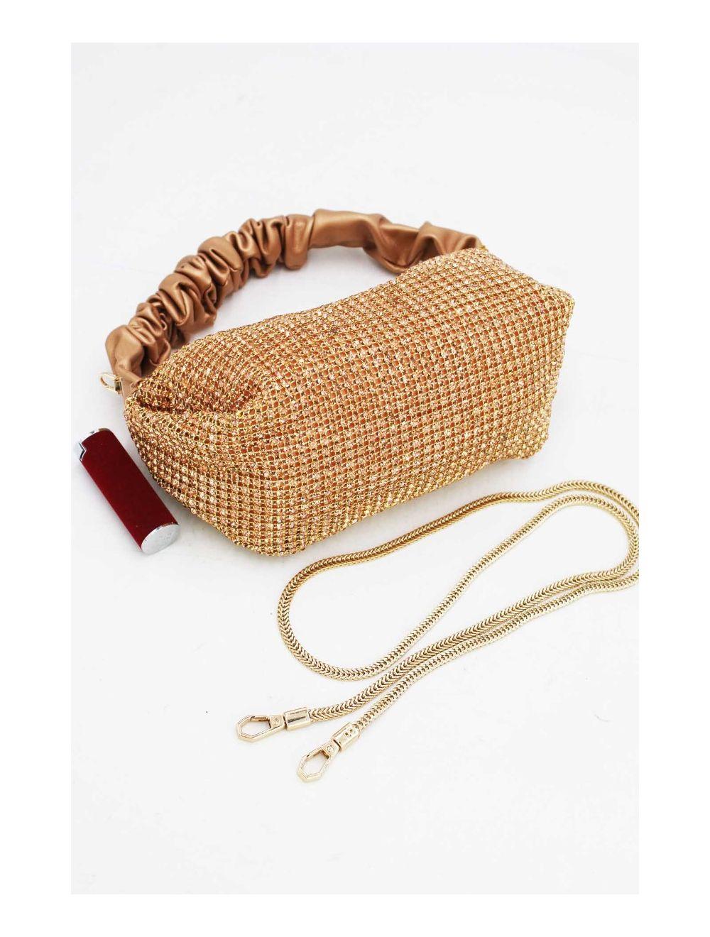 Tom&eva Sac Soirée Ou Mariage Avec Strass-22P-5388-Champagne