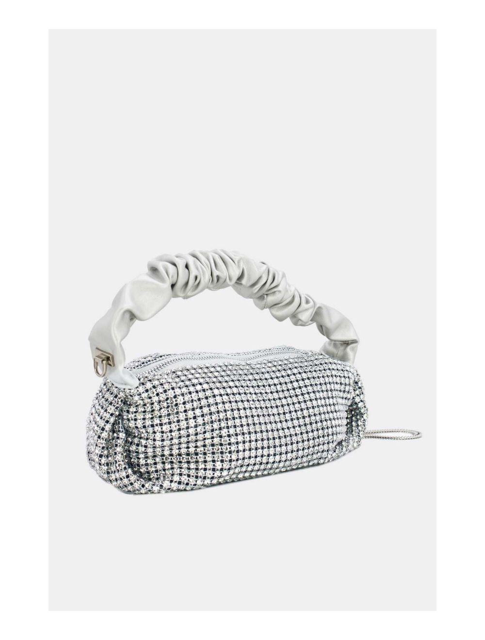 Tom&eva Sac Soirée Ou Mariage Avec Strass-22P-5388-Silver/White