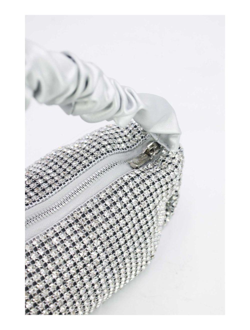 Tom&eva Sac Soirée Ou Mariage Avec Strass-22P-5388-Silver/White