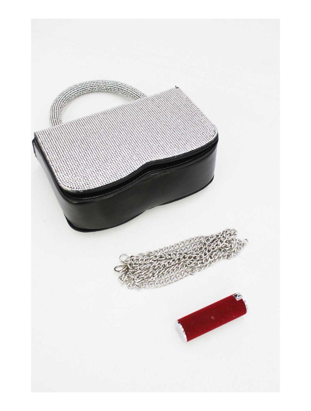 tom&eva Sac Soirée ou Mariage Avec Strass 22P-5655-Black