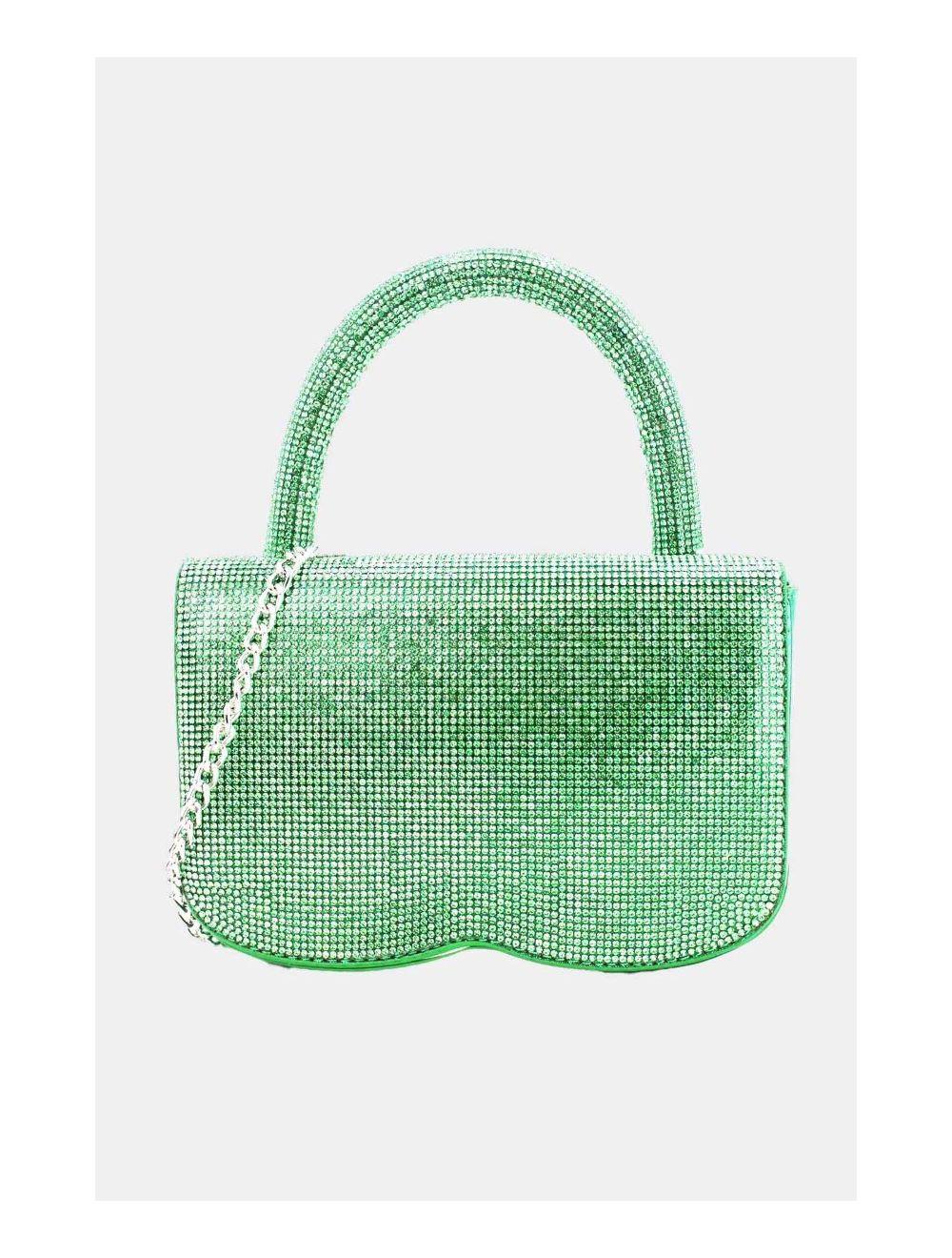 Tom&eva Sac Soirée Ou Mariage Avec Strass 22P-5655-Green