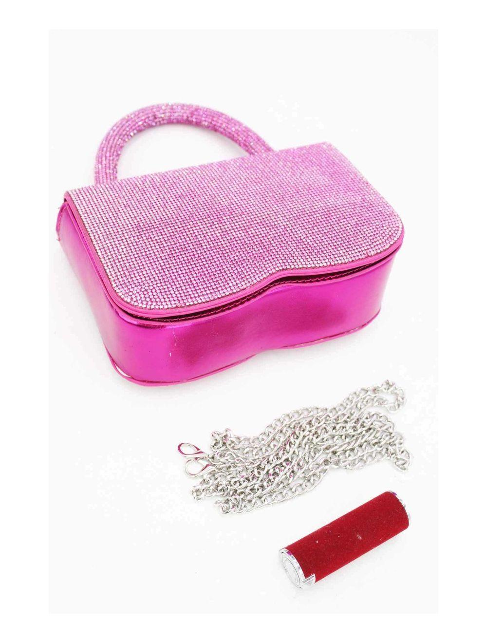 Tom&eva Sac Soirée Ou Mariage Avec Strass 22P-5655-Rose