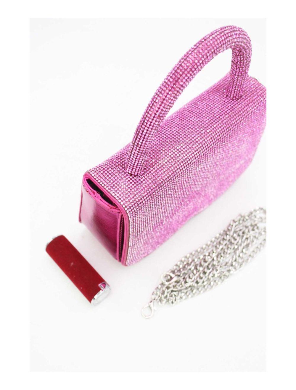 tom&eva Sac Soirée ou Mariage Avec Strass 22P-5655-Rose