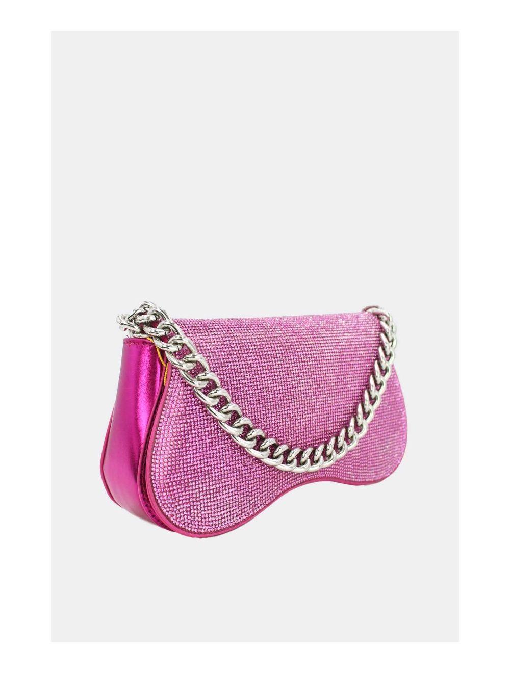 Tom&eva Sac Soirée Ou Mariage Strass Avec Chaîne 22P-5653-Rose