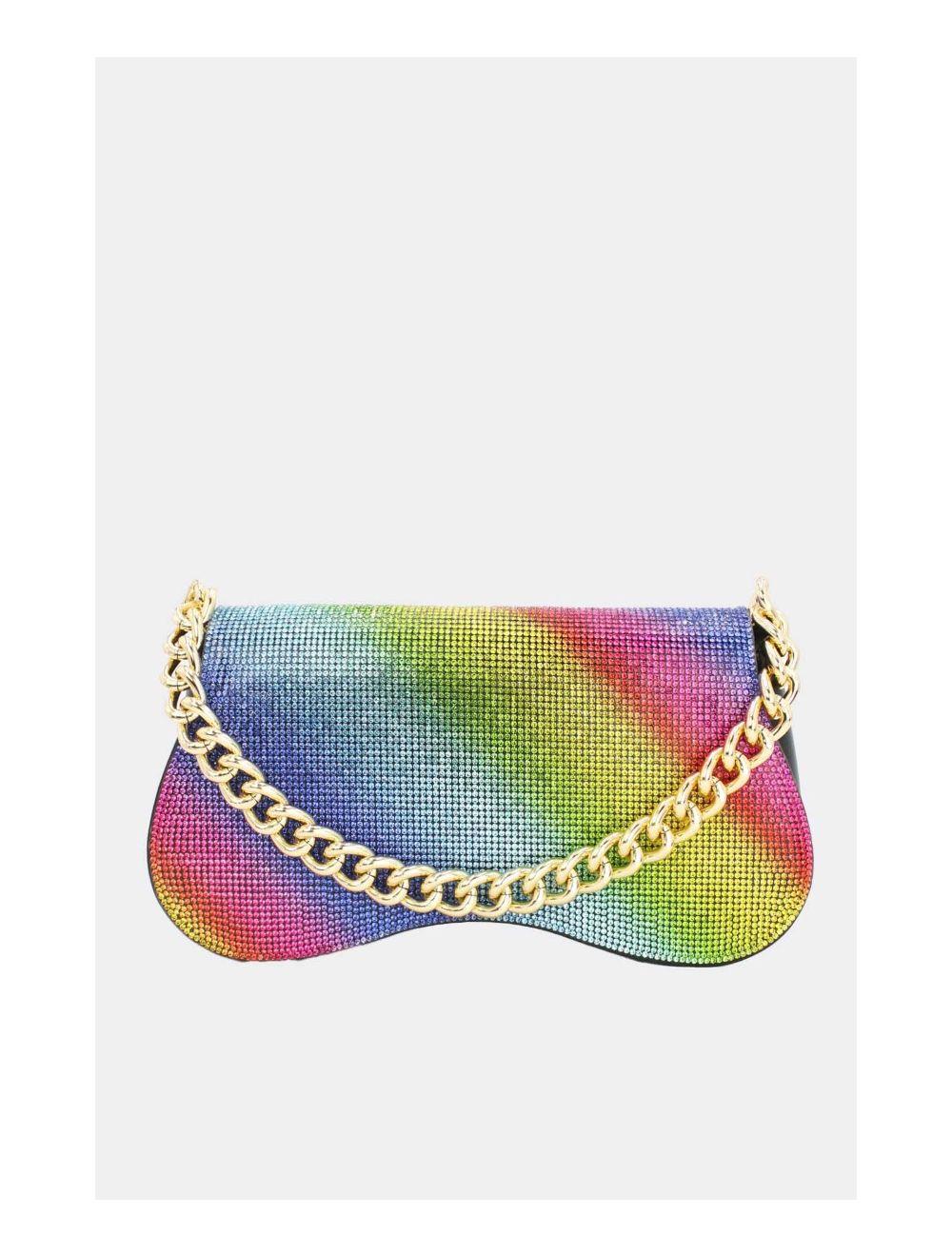 Tom&eva Sac Soirée Ou Mariage Strass Avec Chaîne 22P-5653-Multi