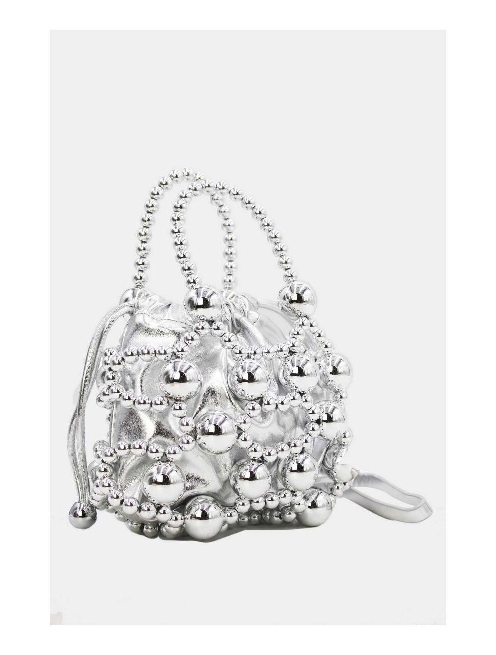 Tom&eva Sac Soirée Perle Métallique 24P-5914-Argenté