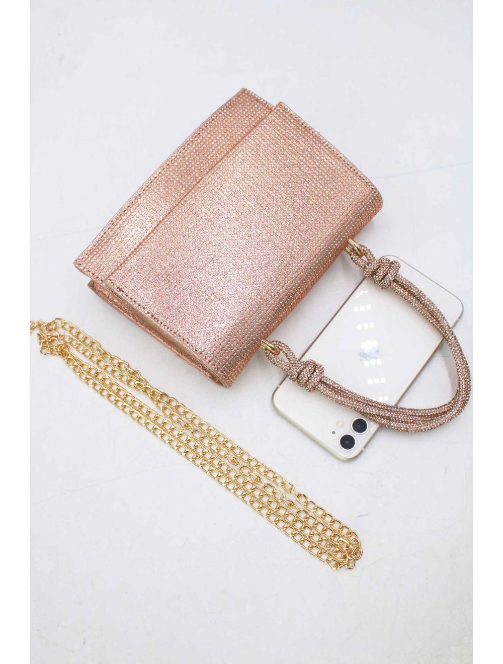 Tom&eva Sac Soirée Strass Minimaliste 23P-5708-Champagne