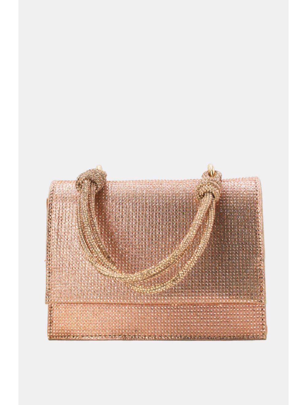 Tom&eva Sac Soirée Strass Minimaliste 23P-5708-Champagne