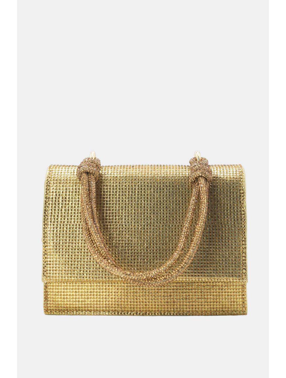 Tom&eva Sac Soirée Strass Minimaliste 23P-5708-Dorée