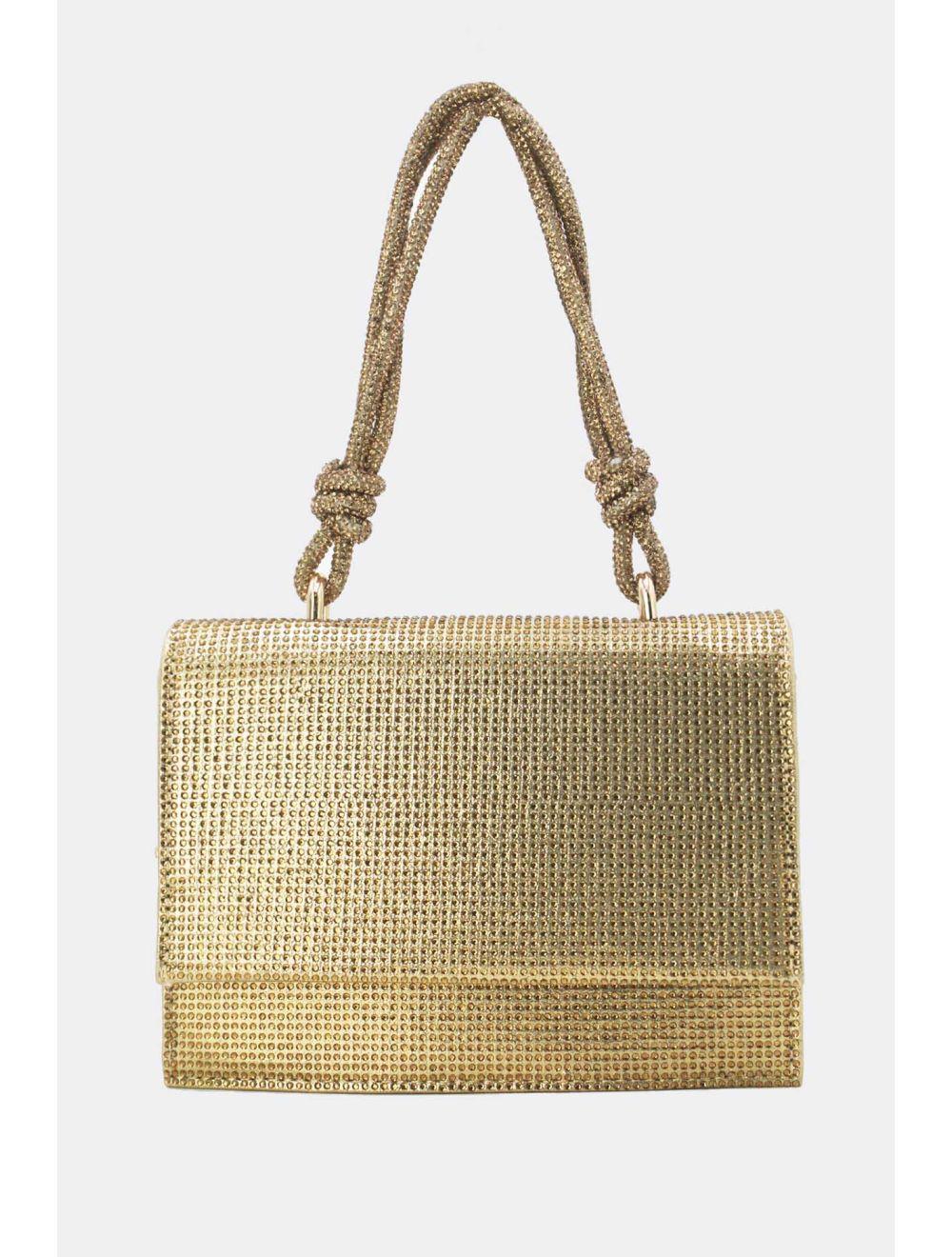 Tom&eva Sac Soirée Strass Minimaliste 23P-5708-Dorée