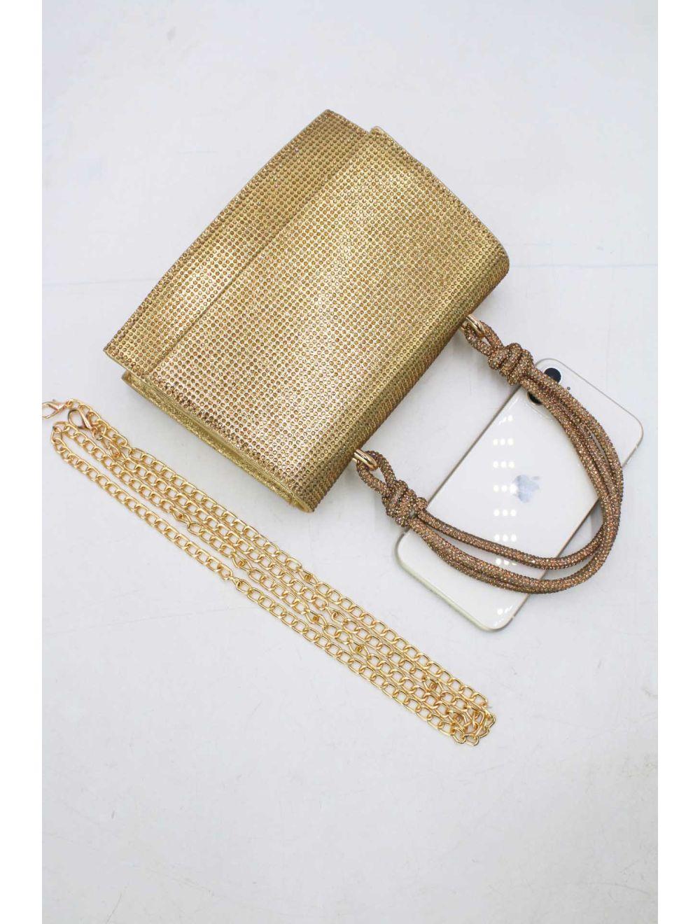 tom&eva Sac Soirée Strass Minimaliste 23P-5708-Dorée