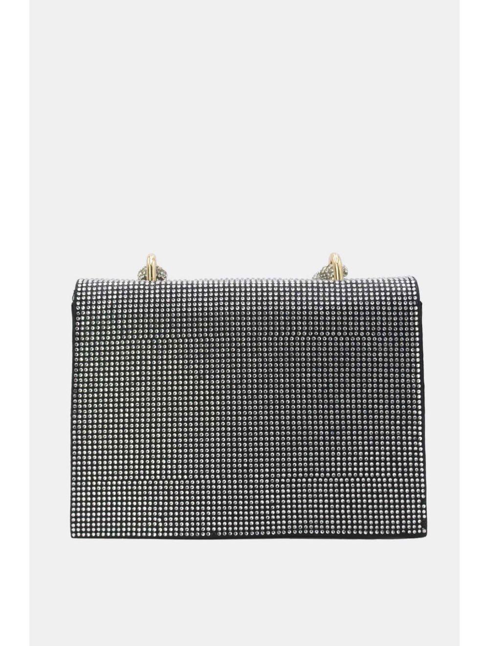 Tom&eva Sac Soirée Strass Minimaliste 23P-5708-Noir