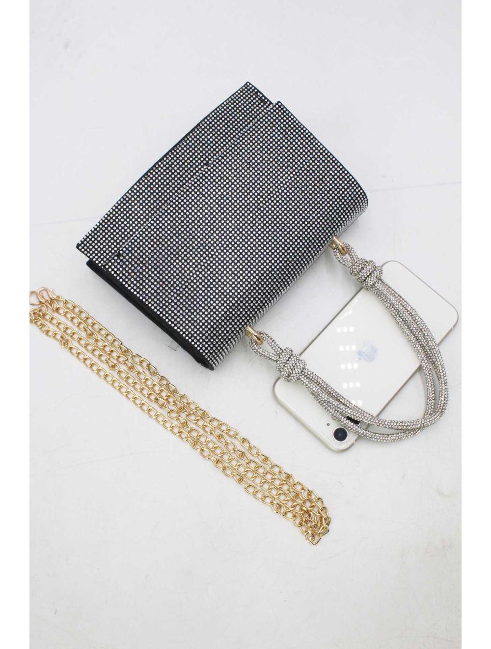 Tom&eva Sac Soirée Strass Minimaliste 23P-5708-Noir