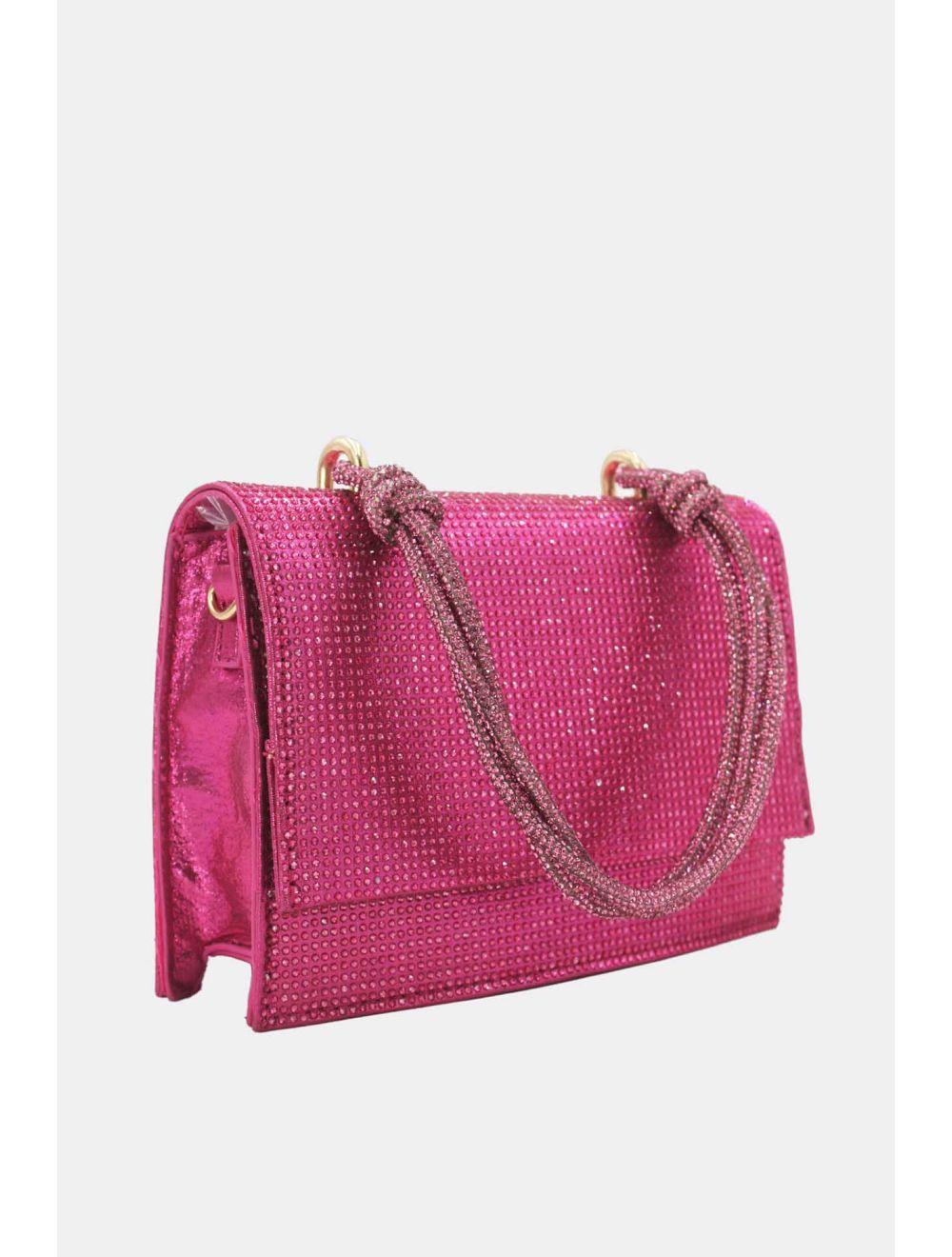 Tom&eva Sac Soirée Strass Minimaliste 23P-5708-Rose