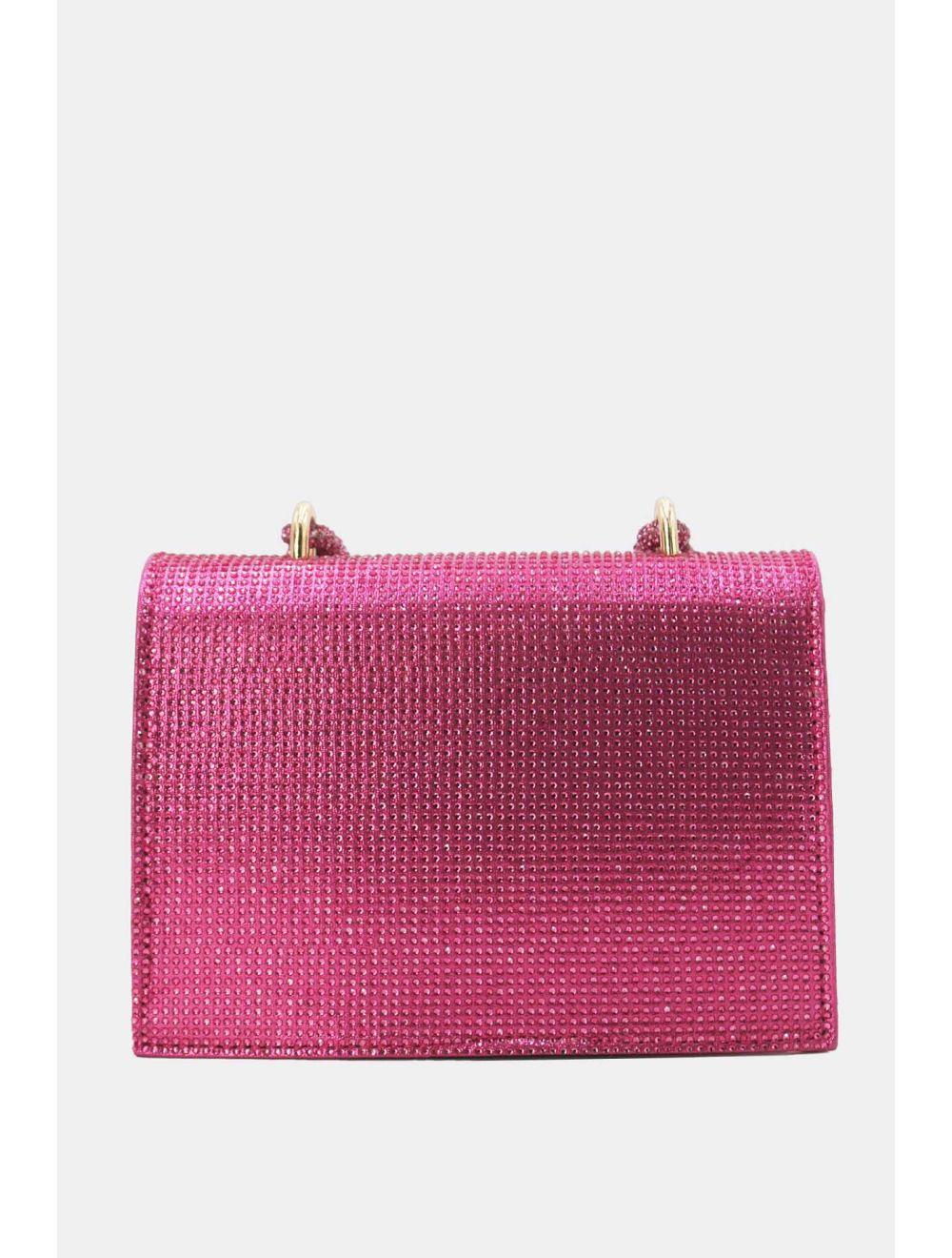 tom&eva Sac Soirée Strass Minimaliste 23P-5708-Rose