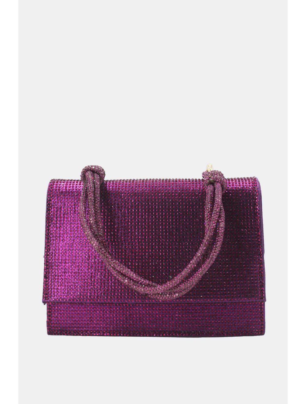 Tom&eva Sac Soirée Strass Minimaliste 23P-5708-Violet