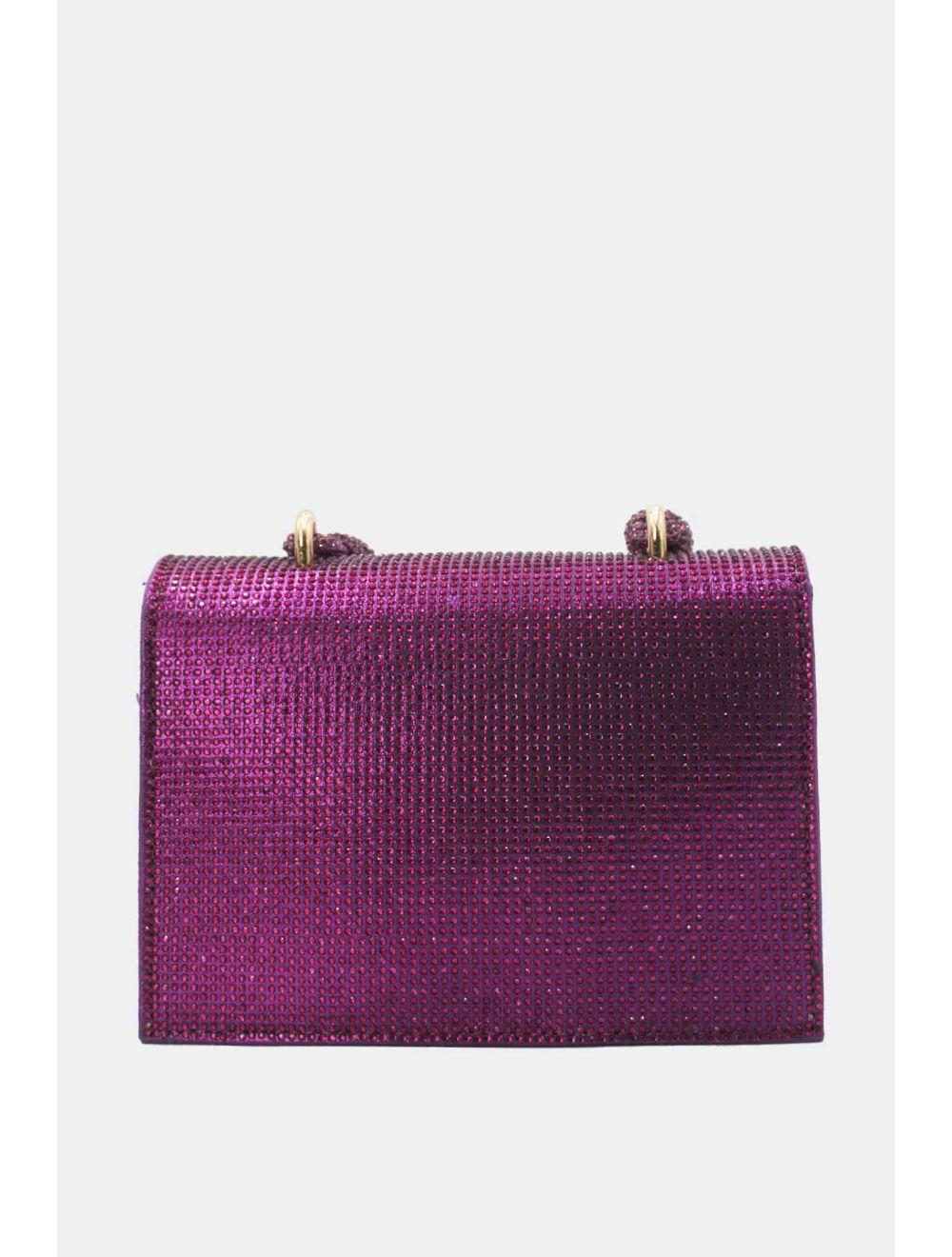 Tom&eva Sac Soirée Strass Minimaliste 23P-5708-Violet
