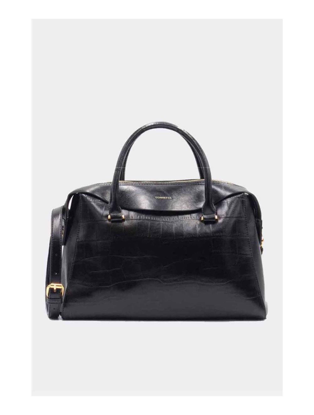Tom&eva Sac Voyage Effet Crocodile Classique-6806-Noir