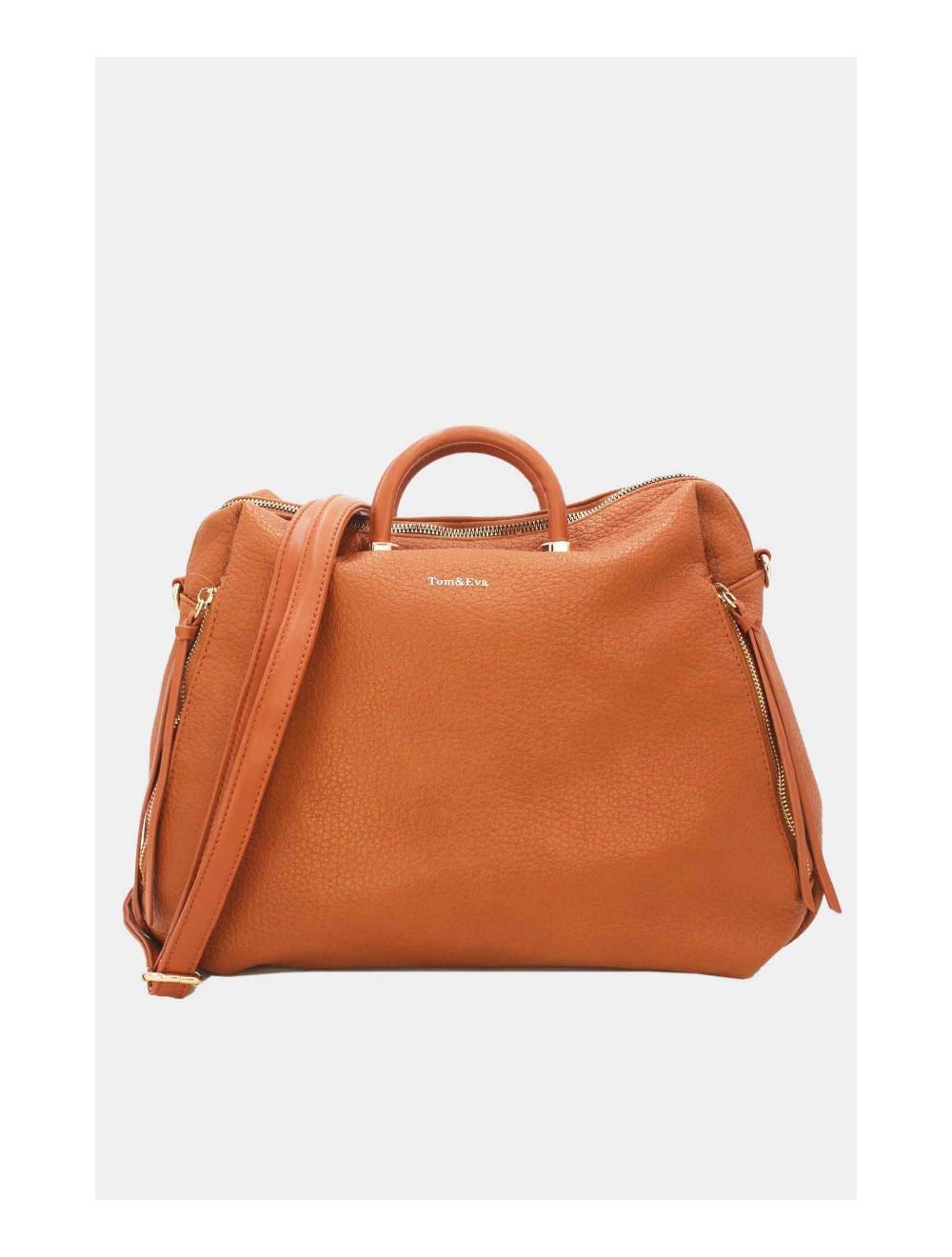 Tom&eva Sac Weekend Cuir Grainé Multi Usage 23B-5785-Camel