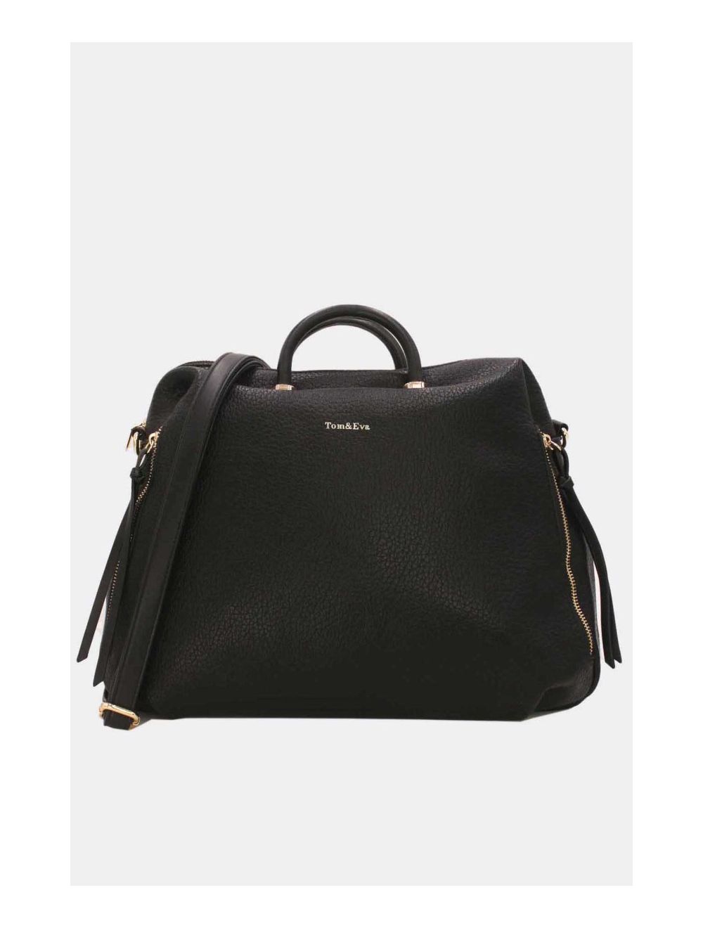 Tom&eva Sac Weekend Cuir Grainé Multi Usage 23B-5785-Noir