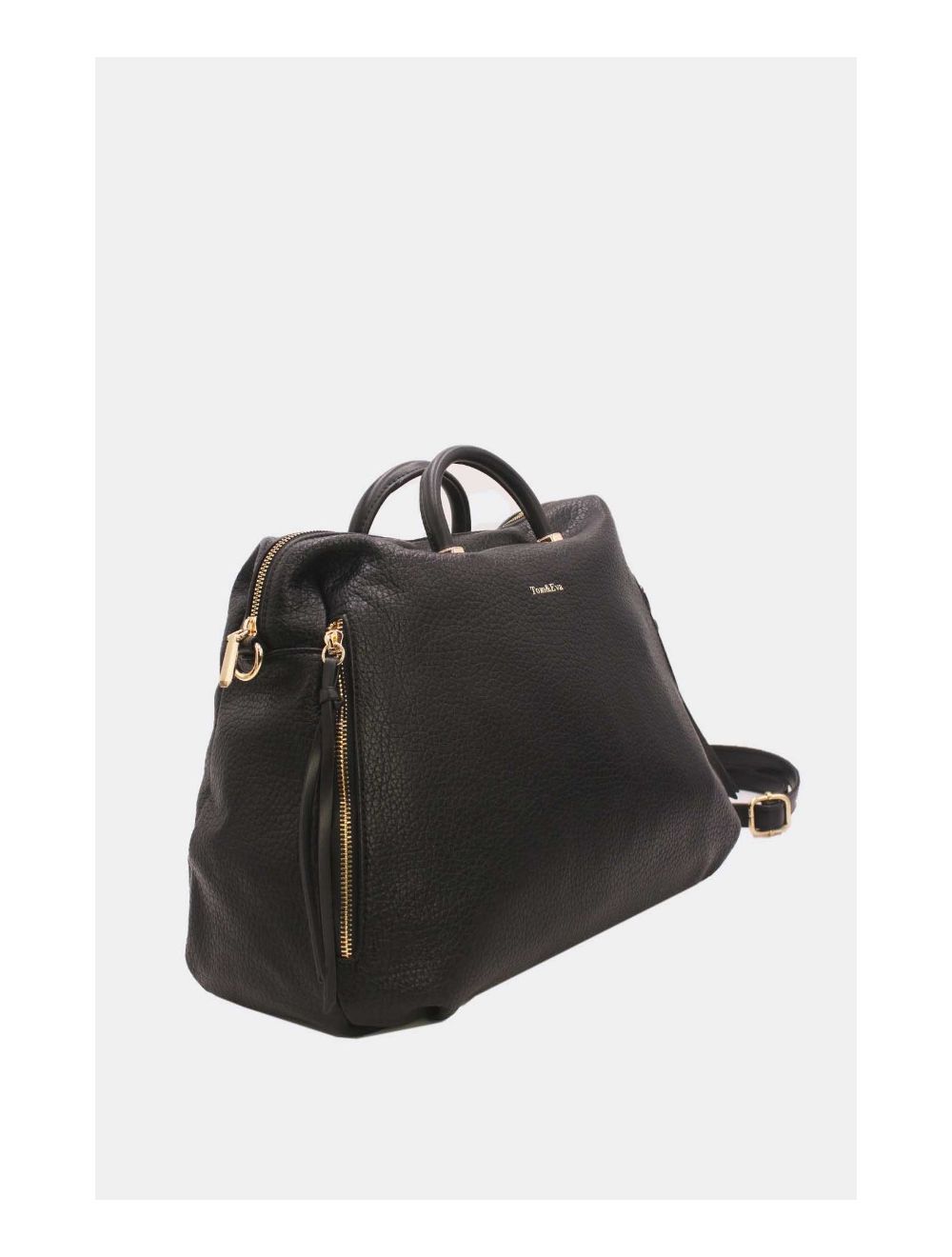 Tom&eva Sac Weekend Cuir Grainé Multi Usage 23B-5785-Noir