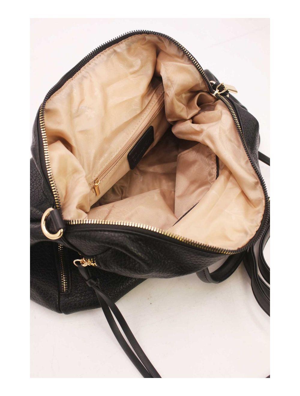 tom&eva Sac Weekend Cuir Grainé Multi Usage 23B-5785-Noir