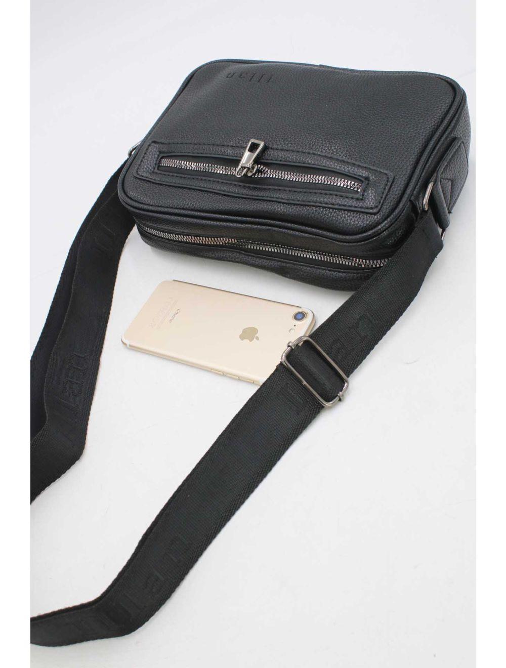 Tom&eva Sacoche Homme En Bandoulière PVC 22L-01-Noir