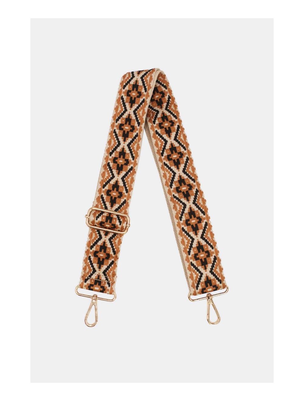 Tom&eva Sangle Bandoulière En Toile Coton 23GS-5752-Camel/Black