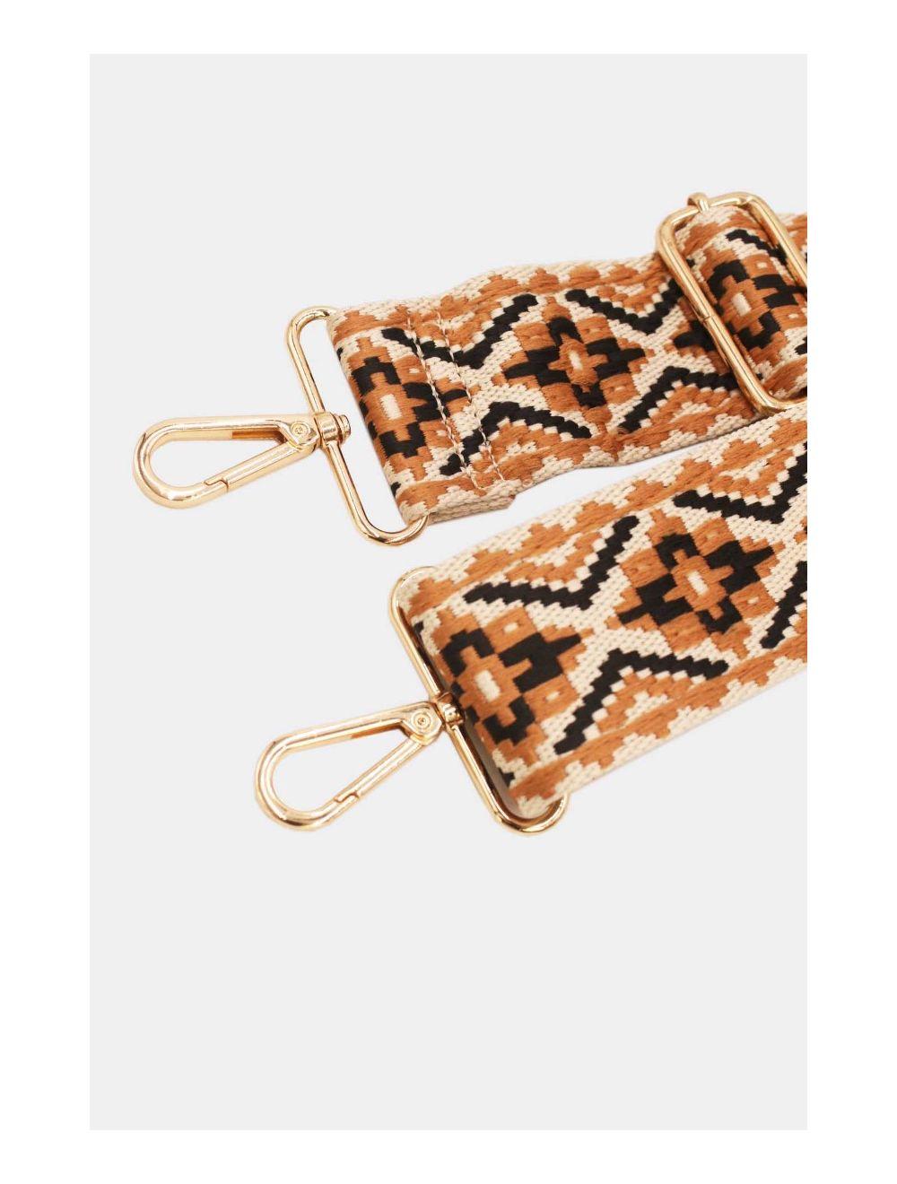 Tom&eva Sangle Bandoulière En Toile Coton 23GS-5752-Camel/Black