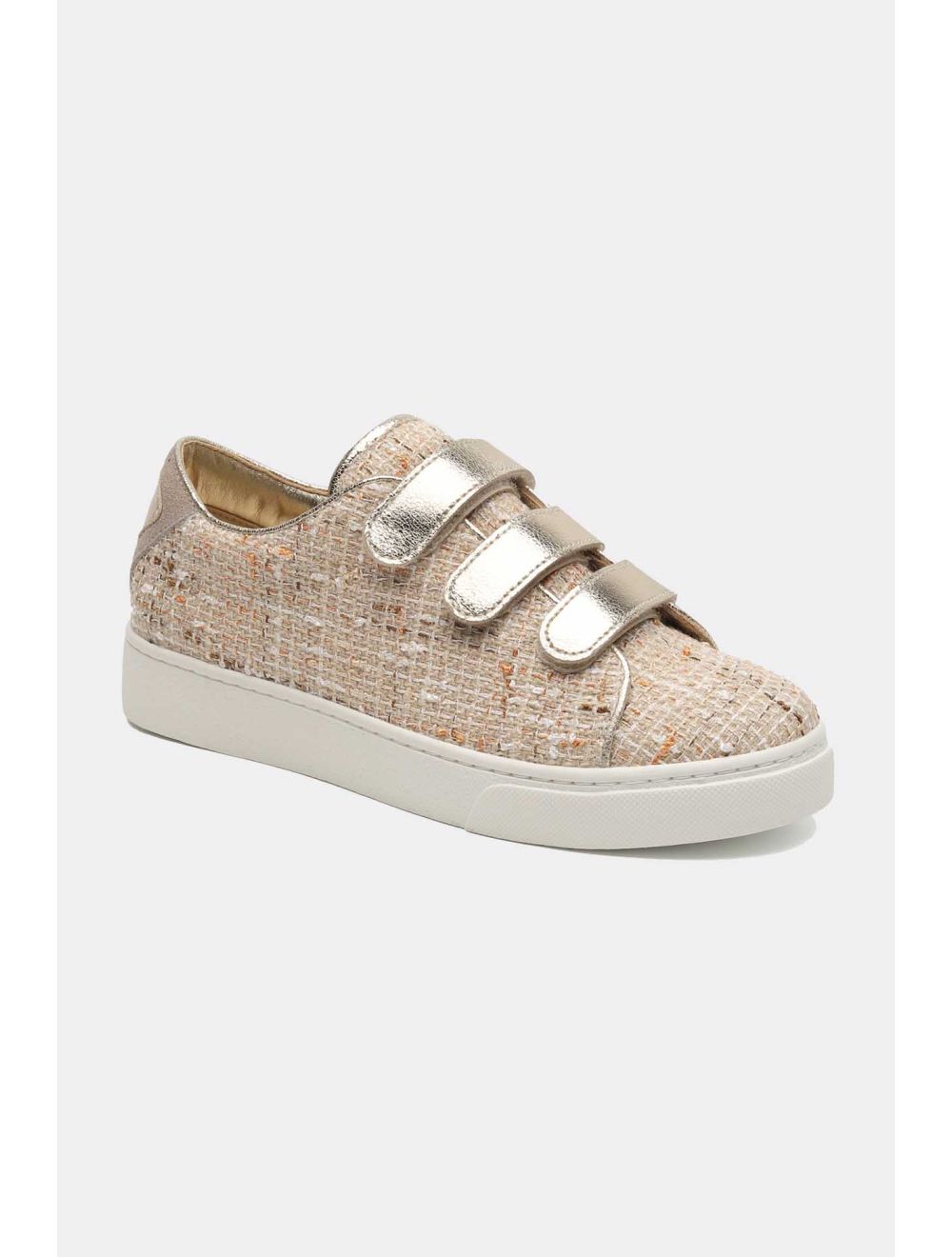 tom&eva Tennis Femme Matières Variées 24CH-KP4382-BEIGE