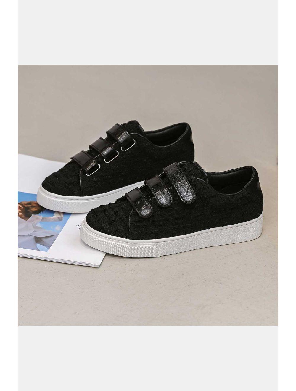 Tom&eva Tennis Femme Matières Variées 24CH-KP4382-NOIR