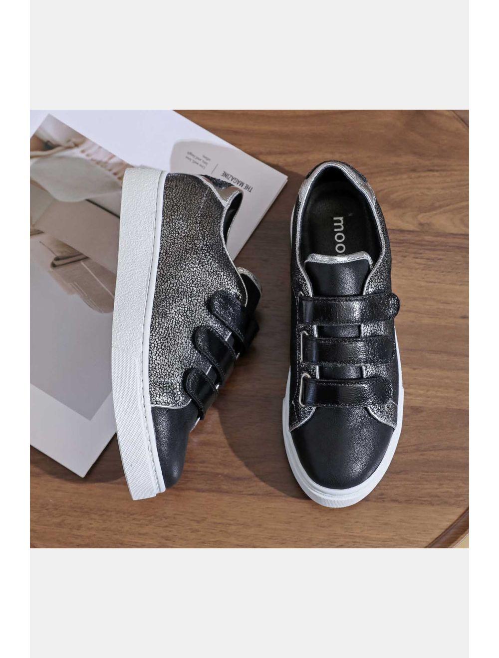 Tom&eva Tennis Femme Matières Variées 24CH-KP4763-NOIR