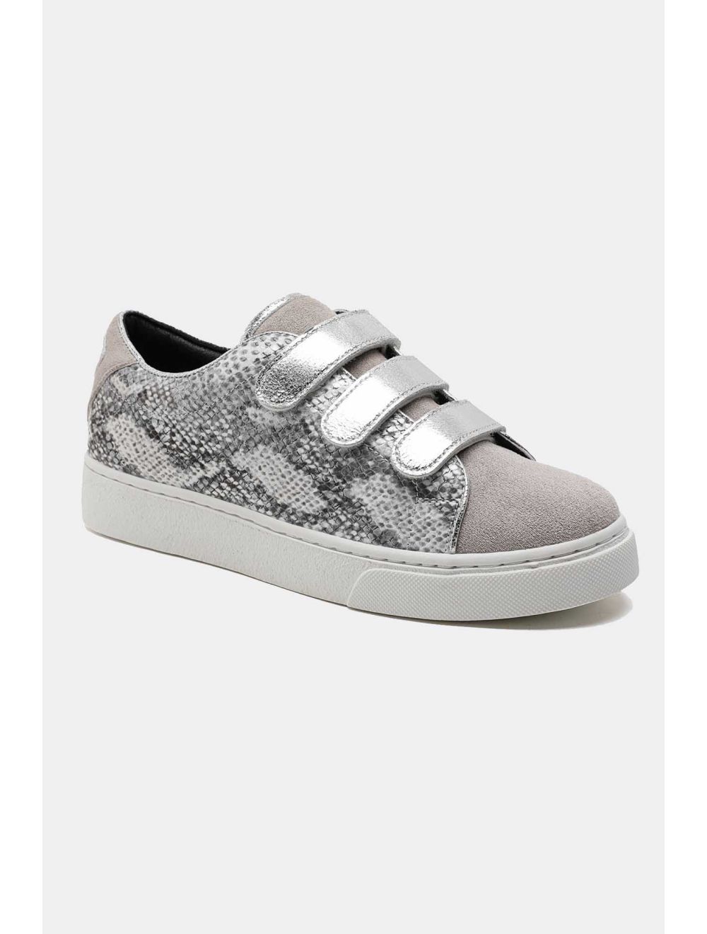tom&eva Tennis Femme Matières Variées 24CH-KP4764-Argent