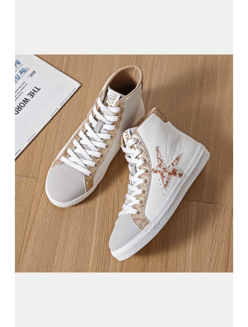 Tom&eva Baskets Montantes Femmes 24CH-KP3509-Blanc