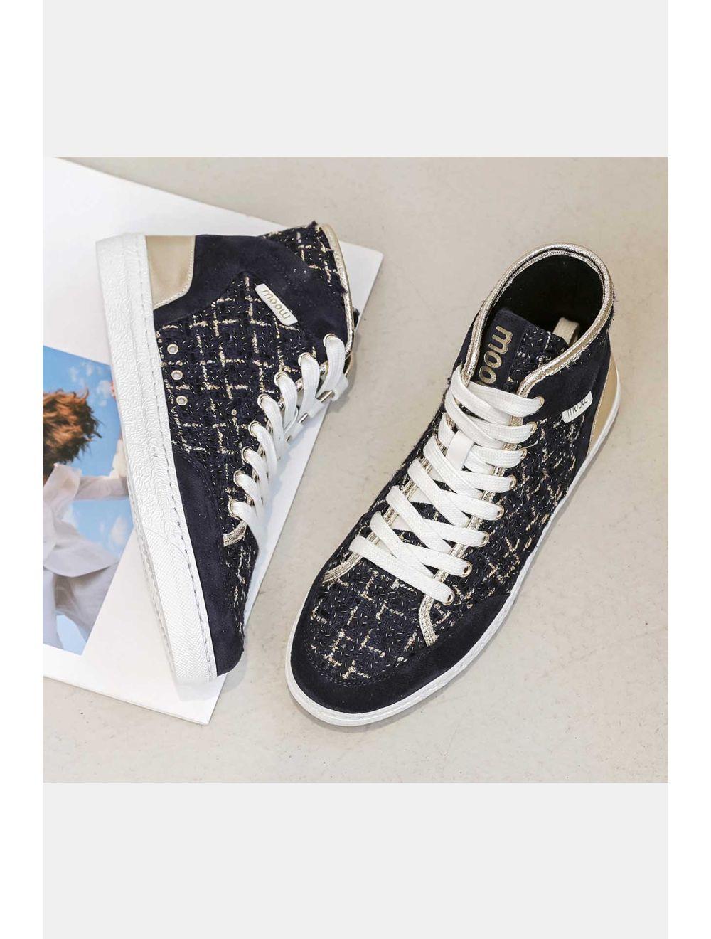 Tom&eva Baskets Montantes Femmes 24CH-KP4445-Bleu