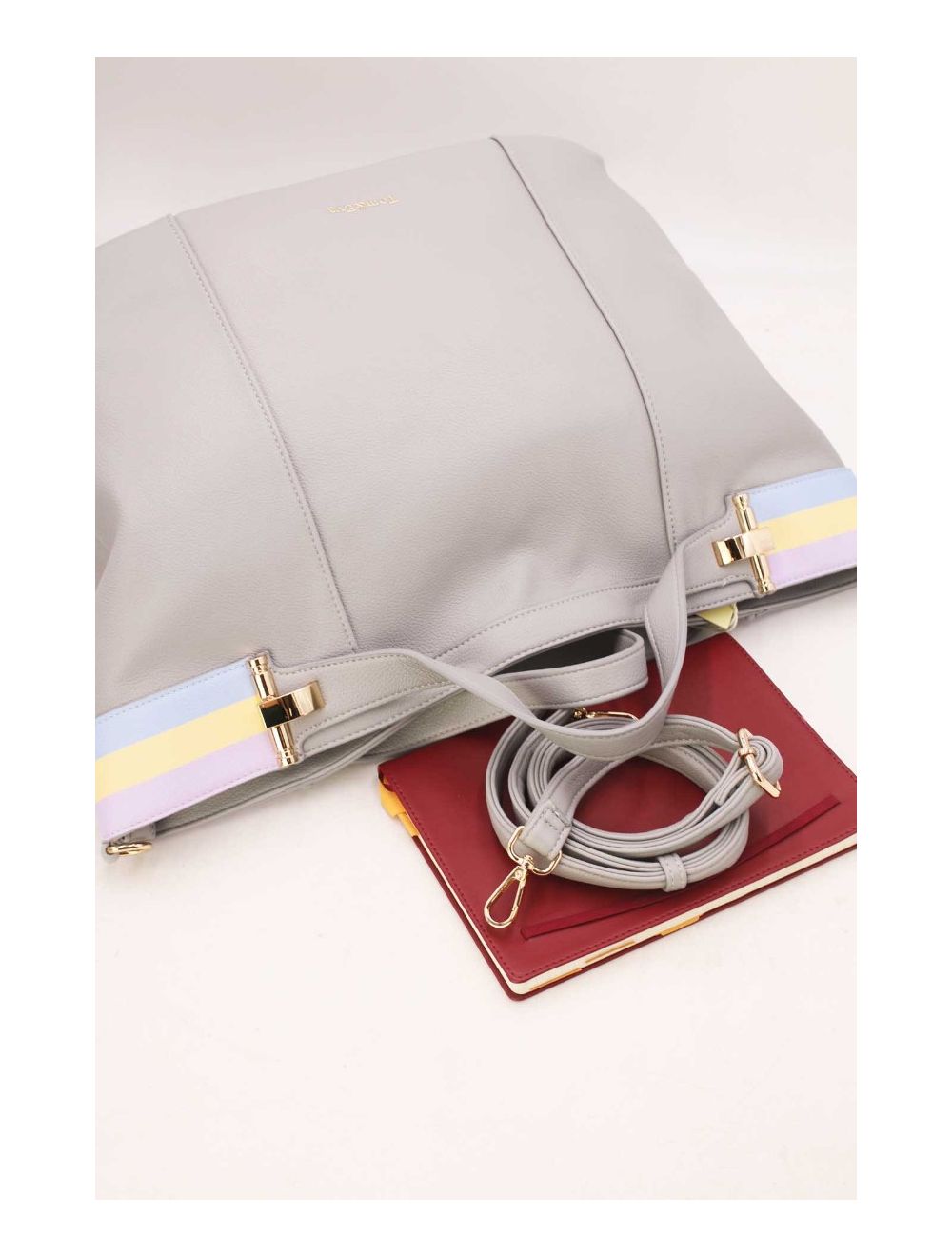 tom&eva Grand Sac Cabas Ceinturé 23B-5830-Gris