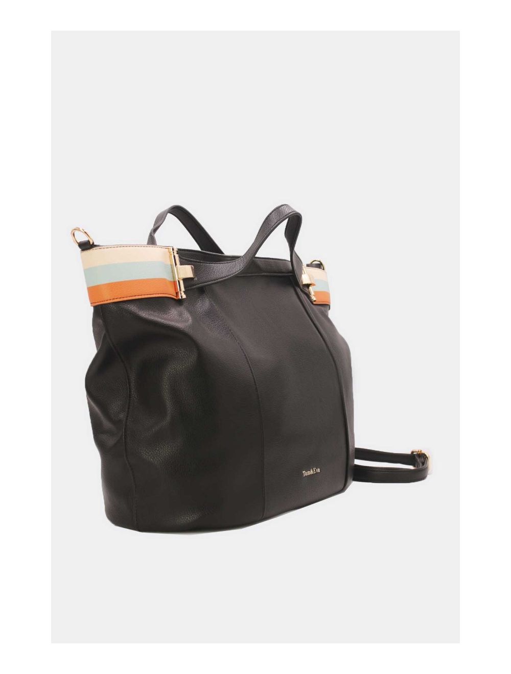 Tom&eva Grand Sac Cabas Ceinturé 23B-5830-Noir