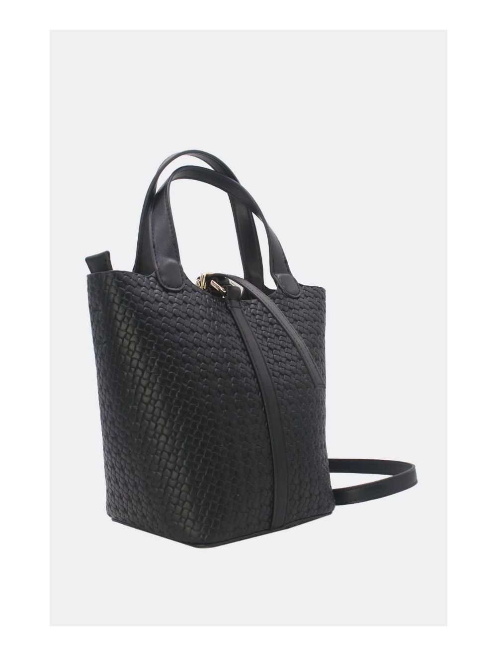 Tom&eva Medium Sac Seau Effet Tressé 24B-6070-Noir