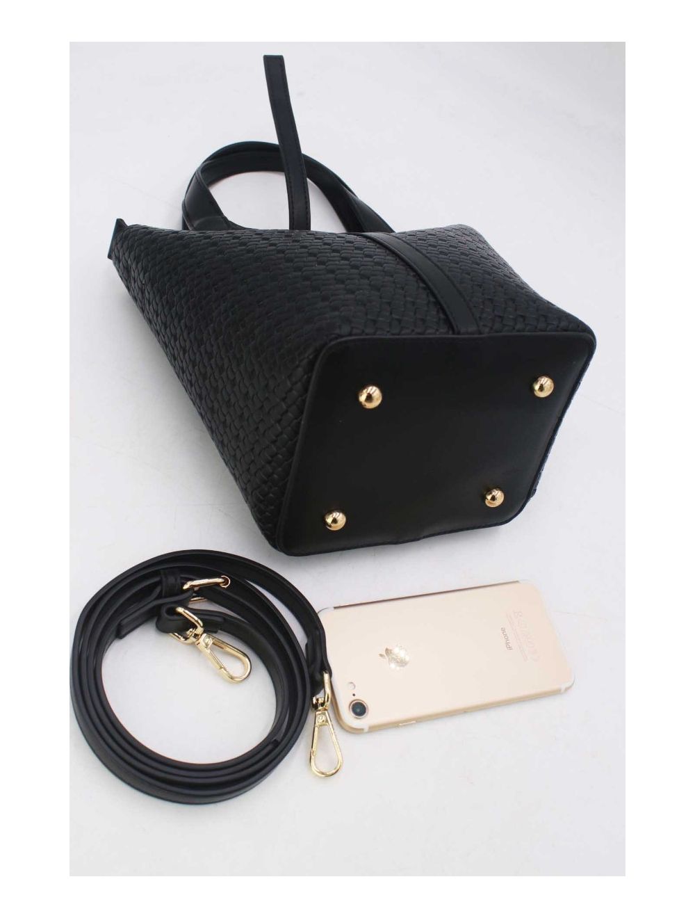 Tom&eva Medium Sac Seau Effet Tressé 24B-6070-Noir