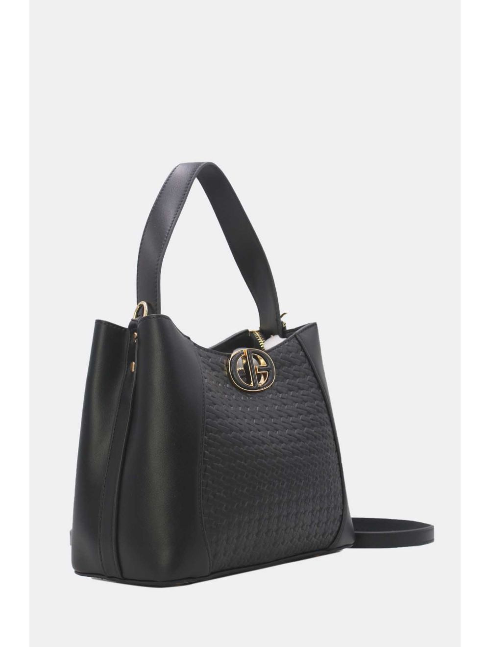 Tom&eva Medium Sac Seau Effet Tressé 24B-6075-Noir