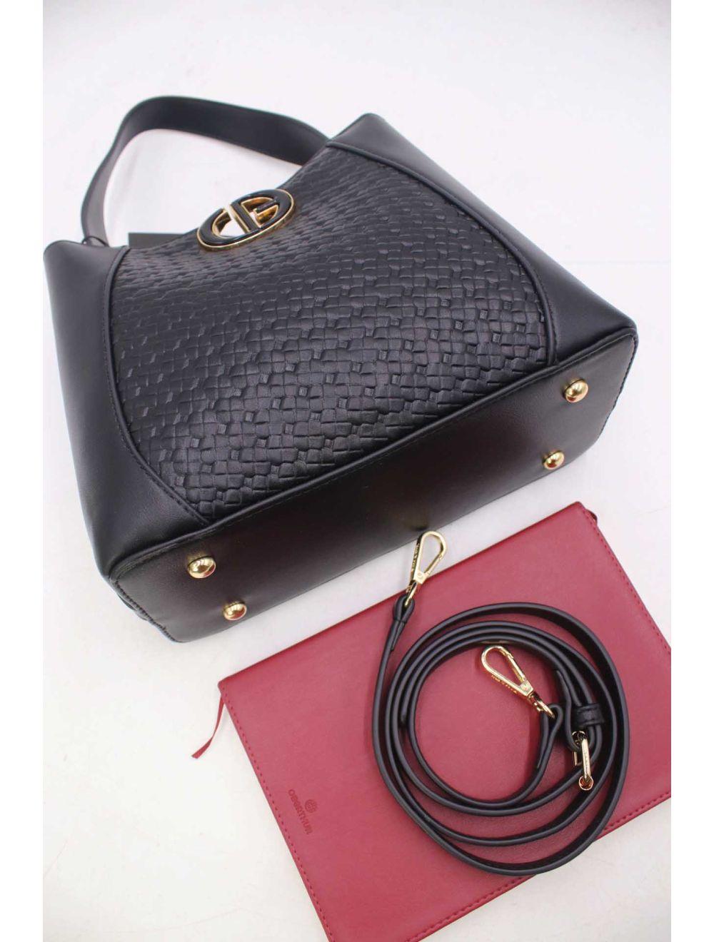 Tom&eva Medium Sac Seau Effet Tressé 24B-6075-Noir